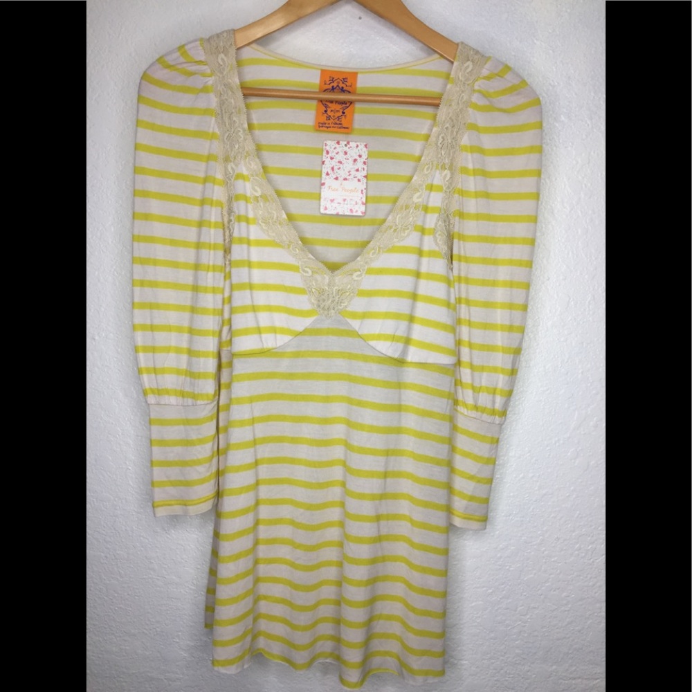 FREE People Blouse Size M Citrus/IVO